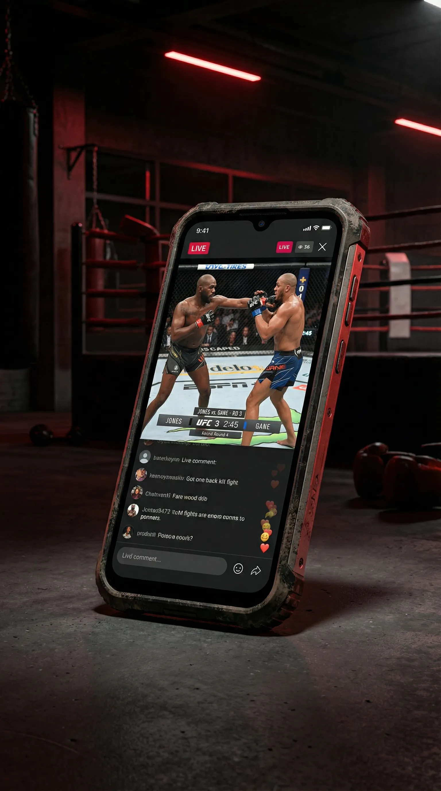 吃瓜大赛 移动端APP格斗直播界面